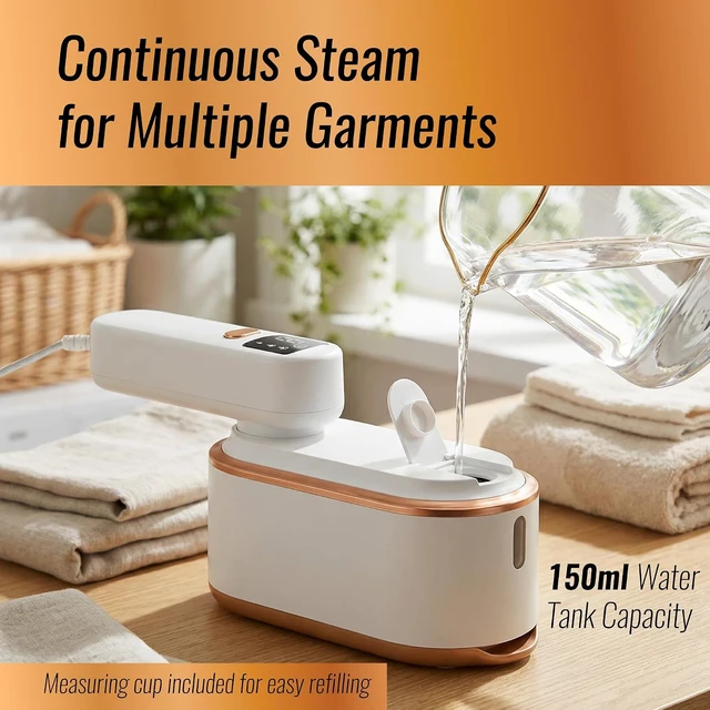 Alt view image 5 of 7 - Steamer for Clothes Portable Travel - 1200W Handheld Garment