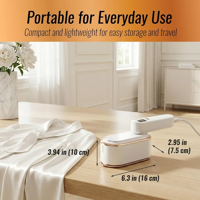 Alt view image 7 of 7 - Steamer for Clothes Portable Travel - 1200W Handheld Garment