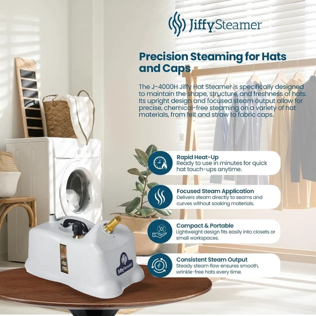 Alt view image 6 of 7 - J-4000H Jiffy Hat Steamer, 120 Volt,Gray