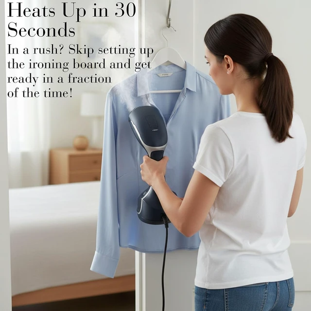 Alt view image 3 of 7 - JERDON Handheld Clothing Steamer - 1600 Watt, Self-Cleaning - PS0022-2