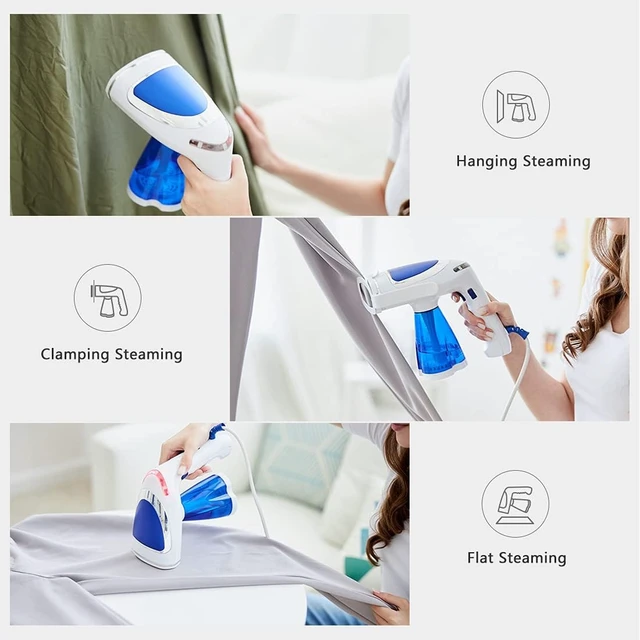 Alt view image 5 of 5 - 1600-Watt Garment Steamer for Clothes, Portable & Foldable, Fast Heat Up in 30s, Travel Steamer with 3 Brushes