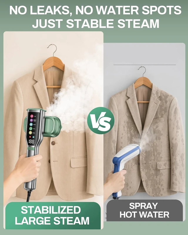 Alt view image 6 of 7 - WeGuard Travel Steamer for Clothes, 1200W 2-in-1 Steam Iron & Steamer