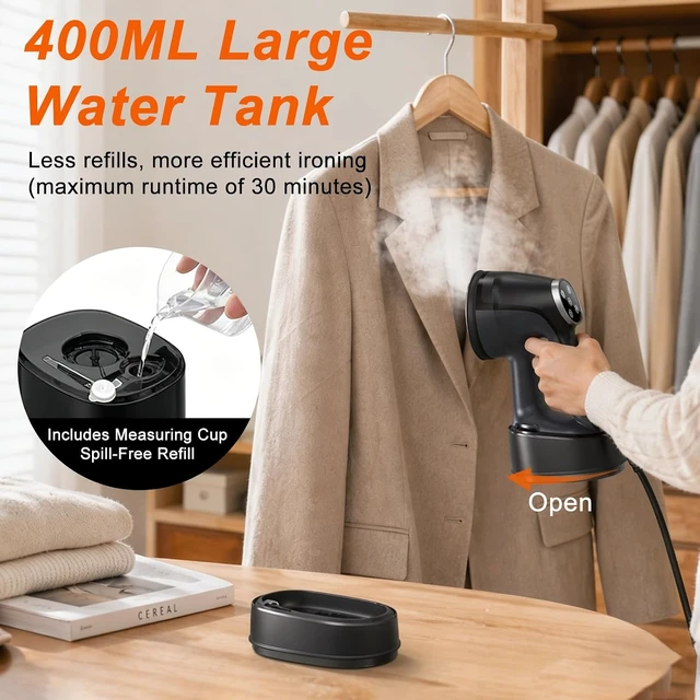 Alt view image 2 of 7 - Vacuum Steamer for Clothes, 1200W Clothes Steamer Handheld