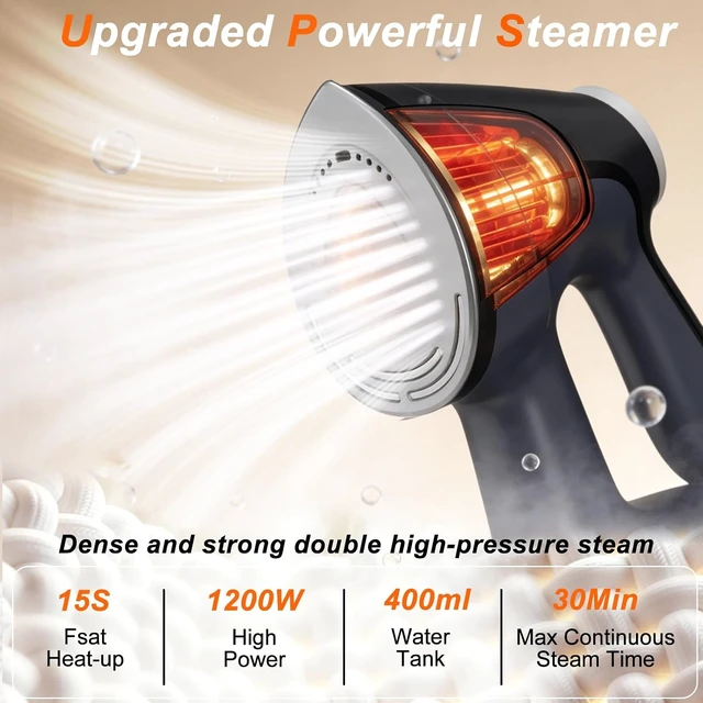 Alt view image 4 of 7 - Vacuum Steamer for Clothes, 1200W Clothes Steamer Handheld