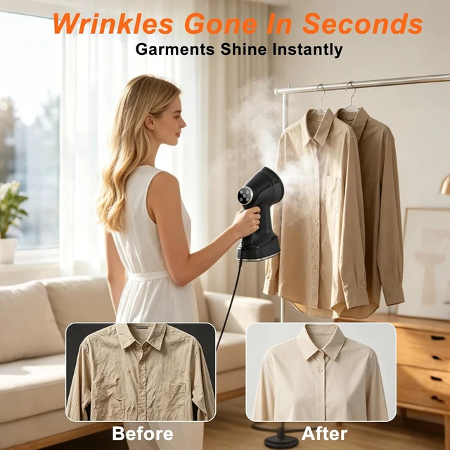 Alt view image 7 of 7 - Vacuum Steamer for Clothes, 1200W Clothes Steamer Handheld