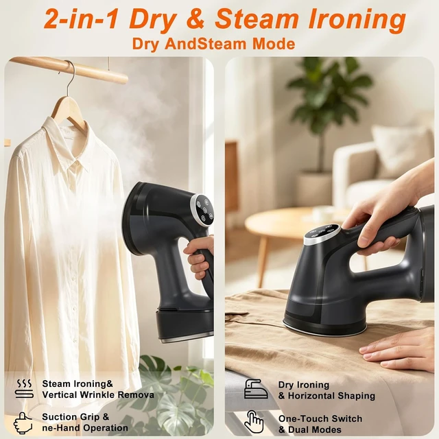 Alt view image 6 of 7 - Vacuum Steamer for Clothes, 1200W Clothes Steamer Handheld