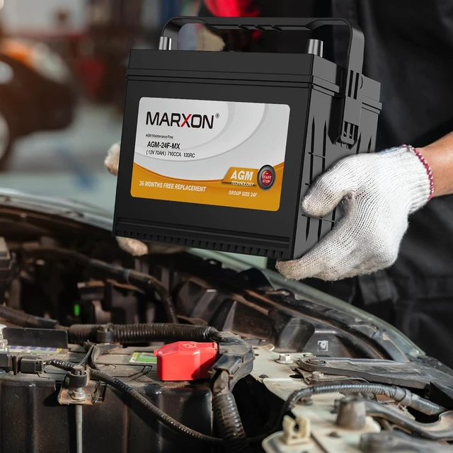 Alt view image 5 of 6 - Group 35 Car Battery 12v 55AH 650CCA 88RC AGM Maintenance Free