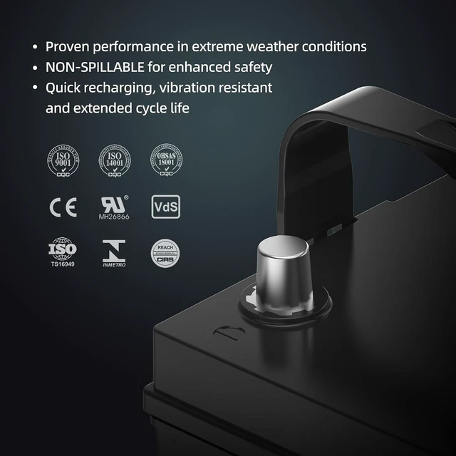 Alt view image 5 of 7 - UPLUS BCI Group 24F AGM Car Battery, 12V 70Ah 710CCA 120RC Start-Stop