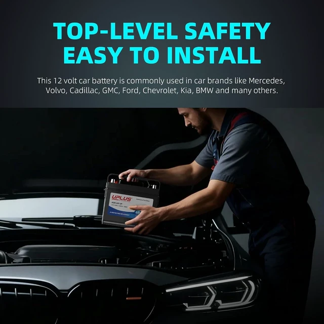 Alt view image 6 of 7 - UPLUS BCI Group 24F AGM Car Battery, 12V 70Ah 710CCA 120RC Start-Stop