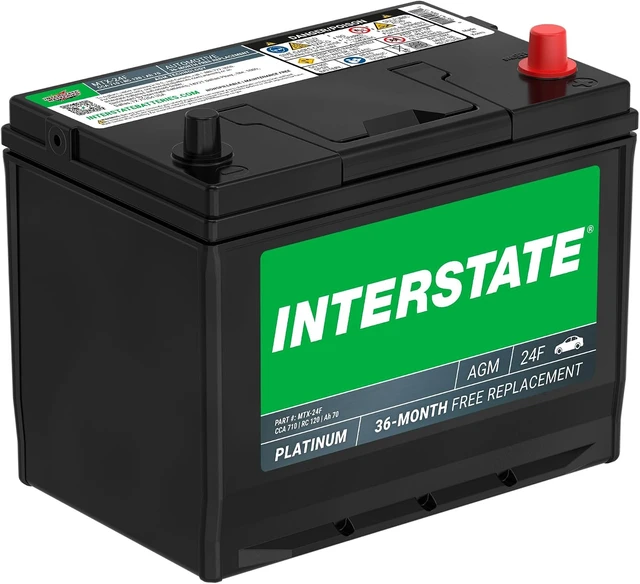 Alt view image 3 of 7 - Interstate Batteries Car Battery 12V 70Ah 710CCA Group 24F AGM (MTX-24F)