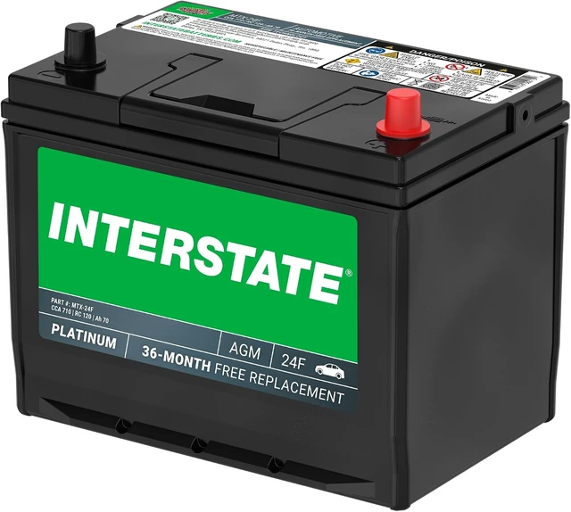 Alt view image 5 of 7 - Interstate Batteries Car Battery 12V 70Ah 710CCA Group 24F AGM (MTX-24F)