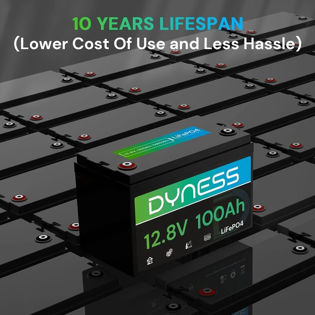 Alt view image 5 of 7 - Dyness 12V 100Ah LiFePO4 Lithium Battery for RV, Solar System and Off-Grid
