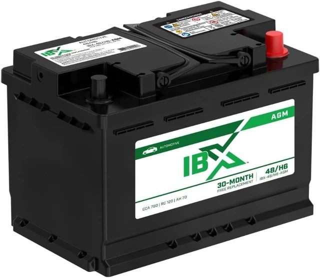 Alt view image 3 of 7 - Interstate Batteries IBX Car Battery 12V 70Ah Group H6, 48 760CCA SLI AGM