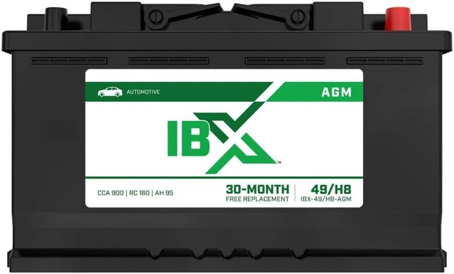 Main image of Interstate Batteries IBX Car Battery 12V 95Ah Group H8, 49 900CCA SLI AGM