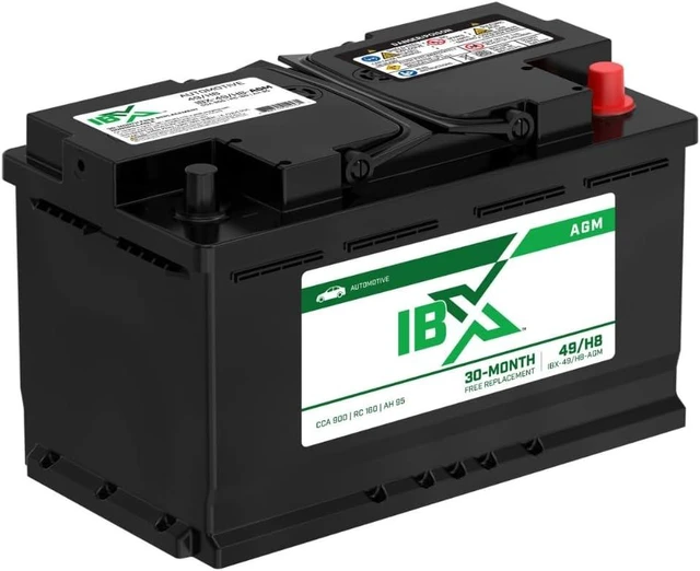 Alt view image 3 of 7 - Interstate Batteries IBX Car Battery 12V 95Ah Group H8, 49 900CCA SLI AGM