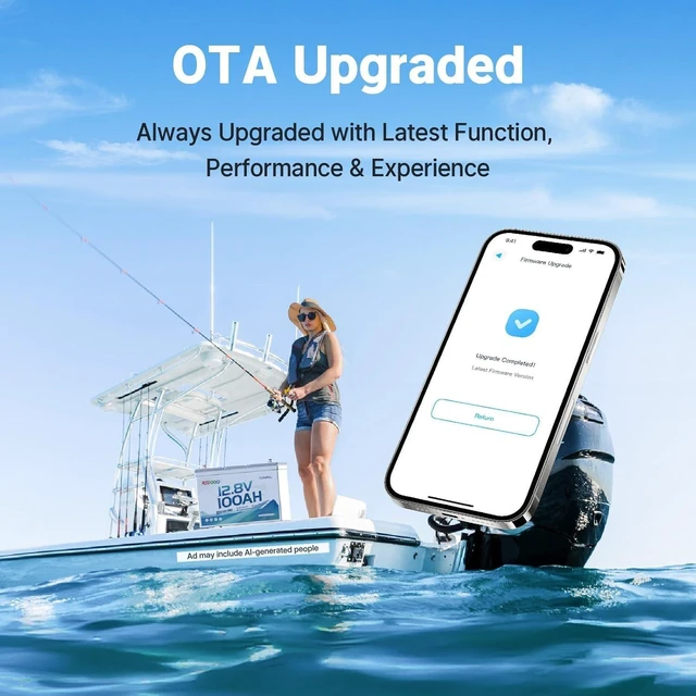 Alt view image 7 of 7 - Redodo 12V 100Ah Bluetooth Dual-Purpose Group 27 Marine Battery 2 Pack