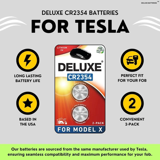 Alt view image 3 of 7 - Key Fob Replacement Batteries for Tesla Model X & X Plaid, Pack of 2