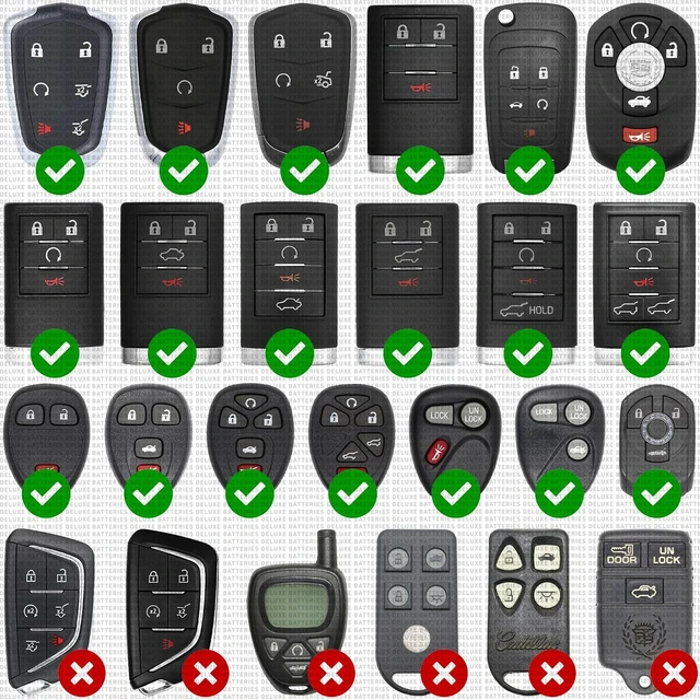 Alt view image 2 of 7 - Key Fob Replacement Batteries for Cadillac, Pack of 2