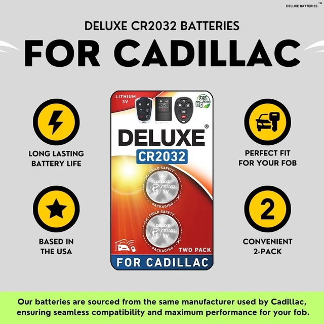 Alt view image 3 of 7 - Key Fob Replacement Batteries for Cadillac, Pack of 2