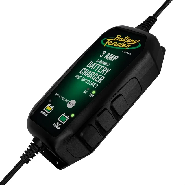 Alt view image 2 of 7 - Battery Tender 3 AMP Battery Charger and Maintainer - Automotive Switchable 12V or 6V Smart Automatic for Cars SUVs and Trucks - Lead Acid, AGM, Gel, & Lithium Battery Charger - 022-0202-COS