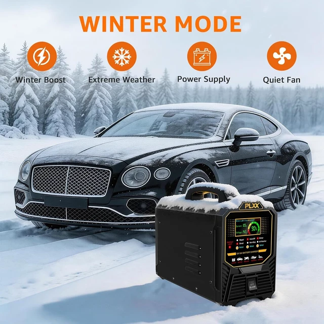 Alt view image 5 of 7 - PLXX 12V 24V 0-15A Automatic Car Battery Charger Heavy Duty, Smart Trickle Charger, Battery Repairer with Auto Shut-Off, for Car Truck Motorcycle Boat RV Lawn Mower AGM Gel Wet MF Deep Cycle