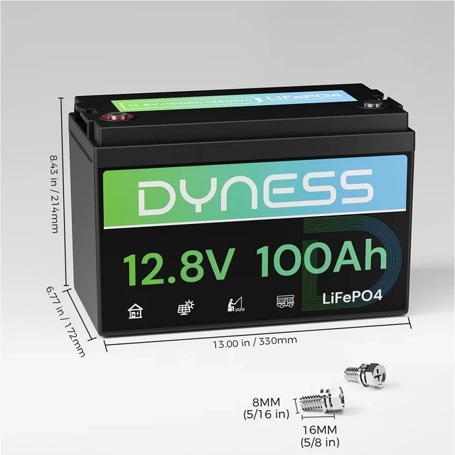 Alt view image 3 of 7 - Dyness 12V 100Ah LiFePO4 Lithium Battery G31 for RV, Solar and Off-Grid