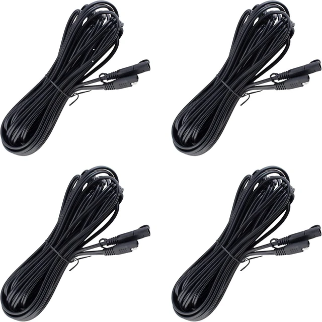 Main image of Battery Tender 25 Foot Extension SAE Cable 4 Pack - Designed for Use with Battery Tender Chargers - Quick Connect Plugs for Easy Connection to Motorcycle, Cars, ATVs and More - 081-0148-25-BG4