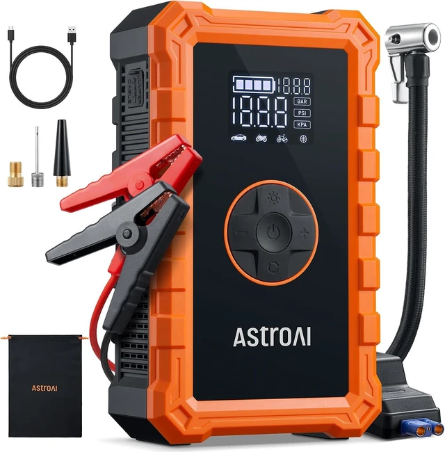 Main image of AstroAI S8 Air 3000A Jump Starter with Air Compressor, 12V Jump Box