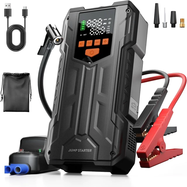 Main image of 4000A Jump Starter with Air Compressor, Portable Car Battery Charger