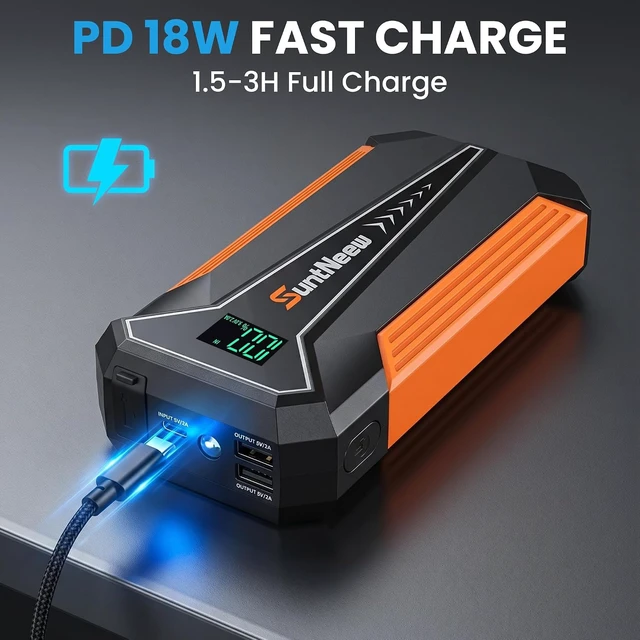Alt view image 4 of 7 - Car Battery Jump Starter 1500A 12V Lithium Jump Pack Portable