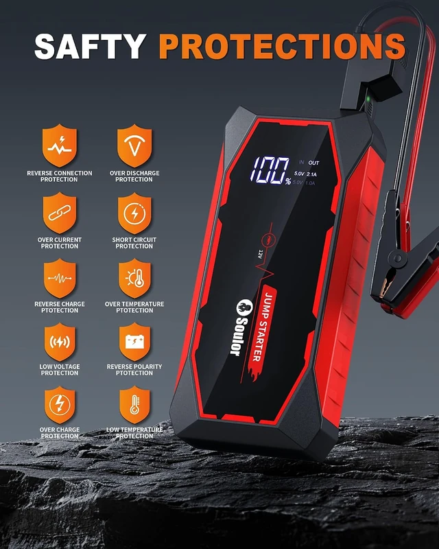 Alt view image 6 of 7 - Jump Starter for Car Battery Jump Starter Battery Jumper Starter Portable