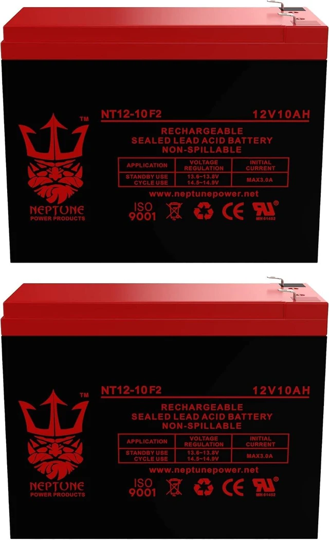 Main image of replacement 12V 10AH Battery for Lashout 24 Volt 400 Watt Scooter - 2 Pack