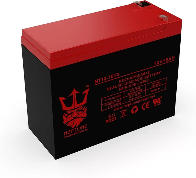 Alt view image 4 of 7 - replacement 12V 10AH Battery for Lashout 24 Volt 400 Watt Scooter - 2 Pack