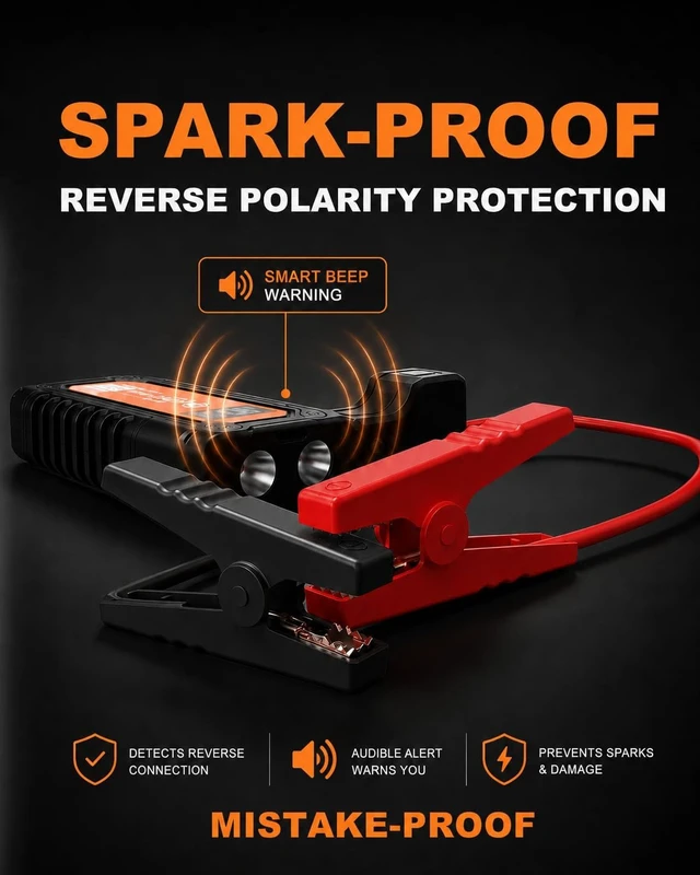 Alt view image 4 of 7 - Jump Starter 5000A, 1Hour Fast Charging, Car Battery Jumper Pack