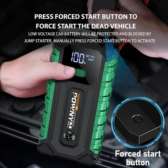 Alt view image 6 of 7 - Jump Starter for Car,12V Battery Booster Pack with LED Light