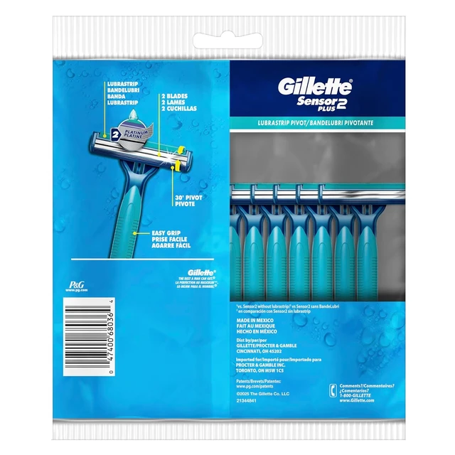 Alt view image 3 of 7 - Sensor2 Plus Pivot Men's Disposable Razor, 21 Razors