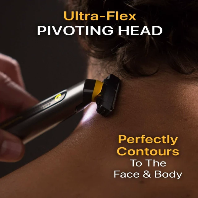 Alt view image 5 of 7 - MicroTouch SOLO Titanium, Rechargeable Beard & Body Razor that Trims, Edges, Shaves, and Grooms