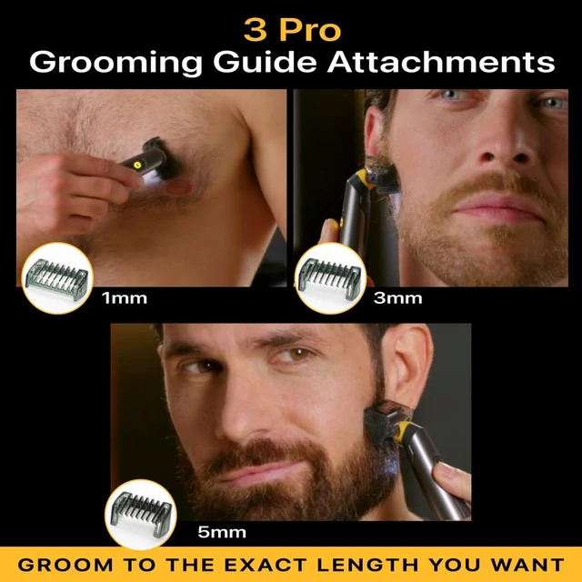 Alt view image 4 of 7 - MicroTouch SOLO Titanium, Rechargeable Beard & Body Razor that Trims, Edges, Shaves, and Grooms