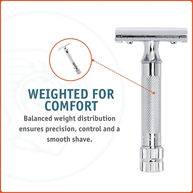 Alt view image 6 of 7 - Merkur Mk34c Double Edge Razor with Heavy Duty Short Handle