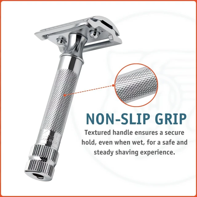 Alt view image 7 of 7 - Merkur Mk34c Double Edge Razor with Heavy Duty Short Handle