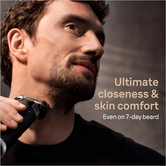 Alt view image 3 of 7 - Braun Series 9 PRO+ Electric Razor for Men, 5 Pro Shave Elements & Precision Long Hair Trimmer, 6in1 SmartCare Center, Wet & Dry Electric Shaver for Smooth Skin with 60min Battery Runtime, 9517s