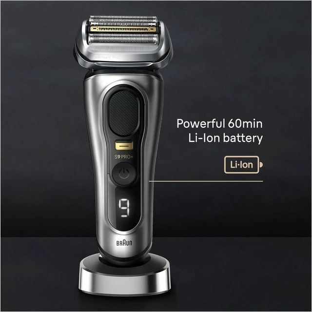 Alt view image 4 of 7 - Braun Series 9 PRO+ Electric Razor for Men, 5 Pro Shave Elements & Precision Long Hair Trimmer, 6in1 SmartCare Center, Wet & Dry Electric Shaver for Smooth Skin with 60min Battery Runtime, 9517s
