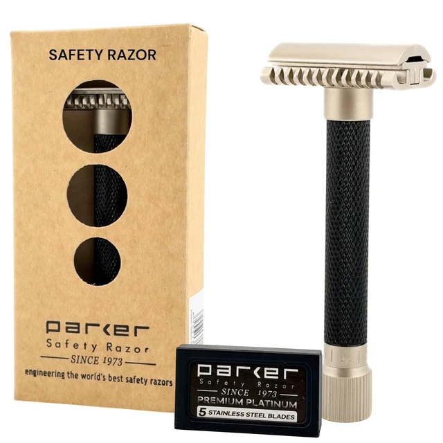 Main image of Parker Variant Open Comb Adjustable Safety Razor (Graphite)