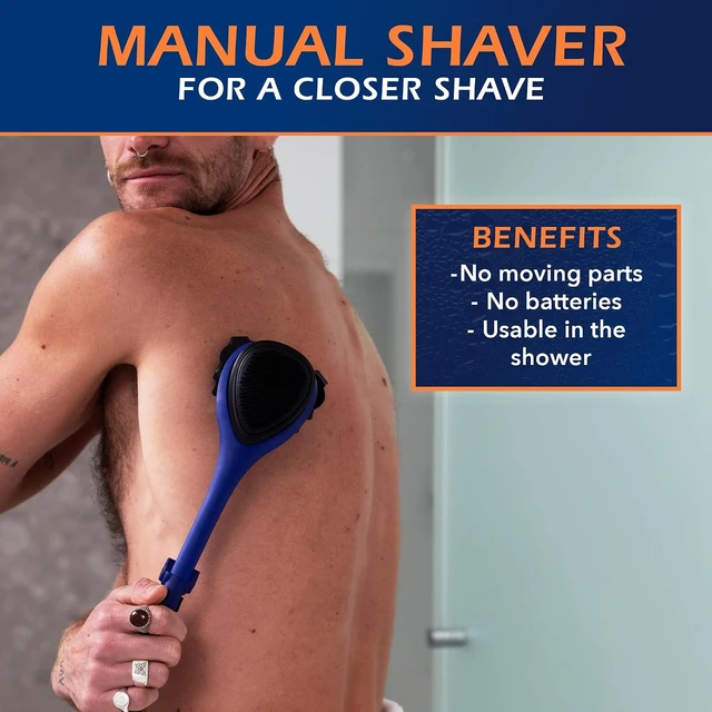 Alt view image 3 of 7 - BakBlade 2.0 Elite Back Shaver for Men With Silicone Handle For Grip