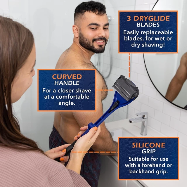 Alt view image 5 of 7 - BakBlade 2.0 Elite Back Shaver for Men With Silicone Handle For Grip