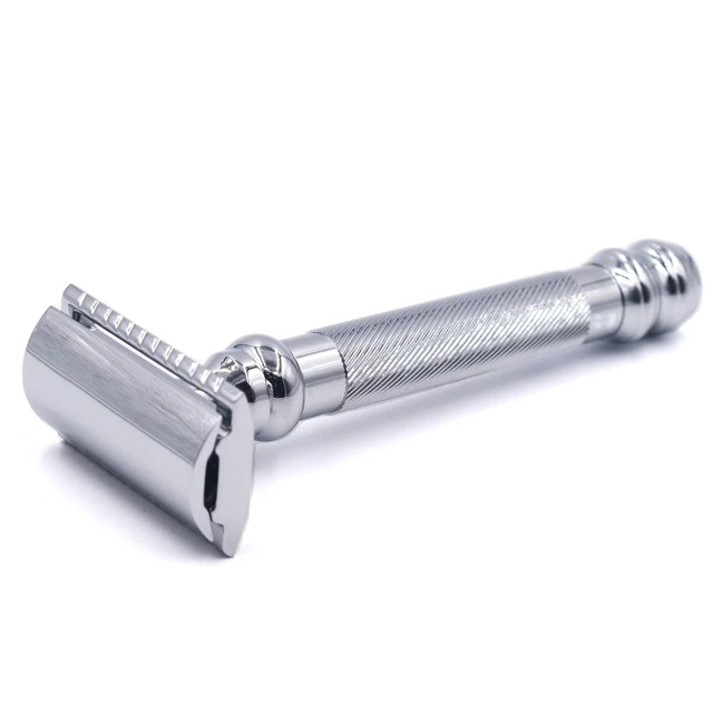 Alt view image 2 of 4 - Parker 98R Heavyweight Long Handle Double Edge Safety Razor, Closed Comb