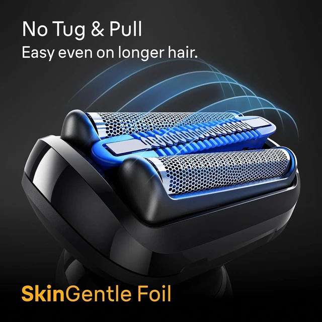 Alt view image 5 of 7 - Braun Series 5 Electric Shaver Replacement Head, Easily Attach Your Shaver Head for a Shave as efficient as Day one, Compatible with New Generation Series 5 Shavers, 54B, Black