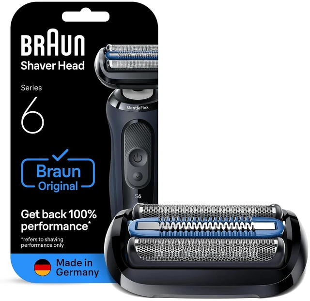 Main image of Braun Series 6 Electric Shaver Replacement Head with Sensitive Skinguard, Easily Attach Your Shaver Head, Compatible with New Generation Series 6 Shavers, 64B, Black