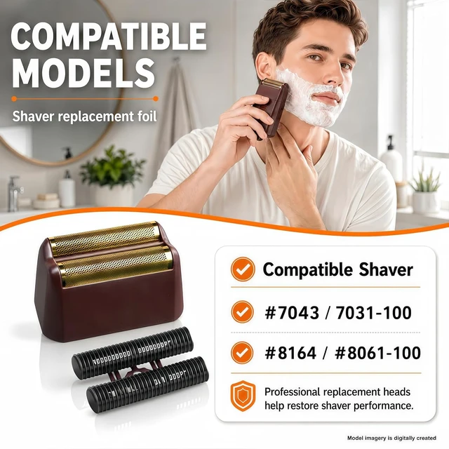 Alt view image 4 of 7 - Shave Replacement Head, Compatible with Wahl 7031-100/7043-100 Foil&Cutter