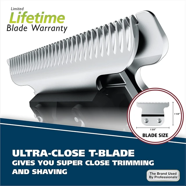 Alt view image 4 of 7 - Wahl Aqua Blade Wet/Dry Rechargeable Lithium-Ion Beard Trimmer for Men